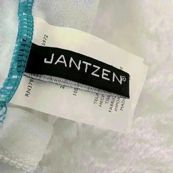 Jantzen Wildlife Ring Straps High Neck Zebra Print One Piece Swimsuit Size 14 - Picture 8 of 10